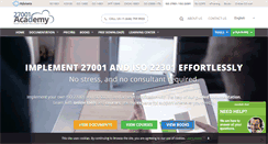 Desktop Screenshot of 27001academy.com